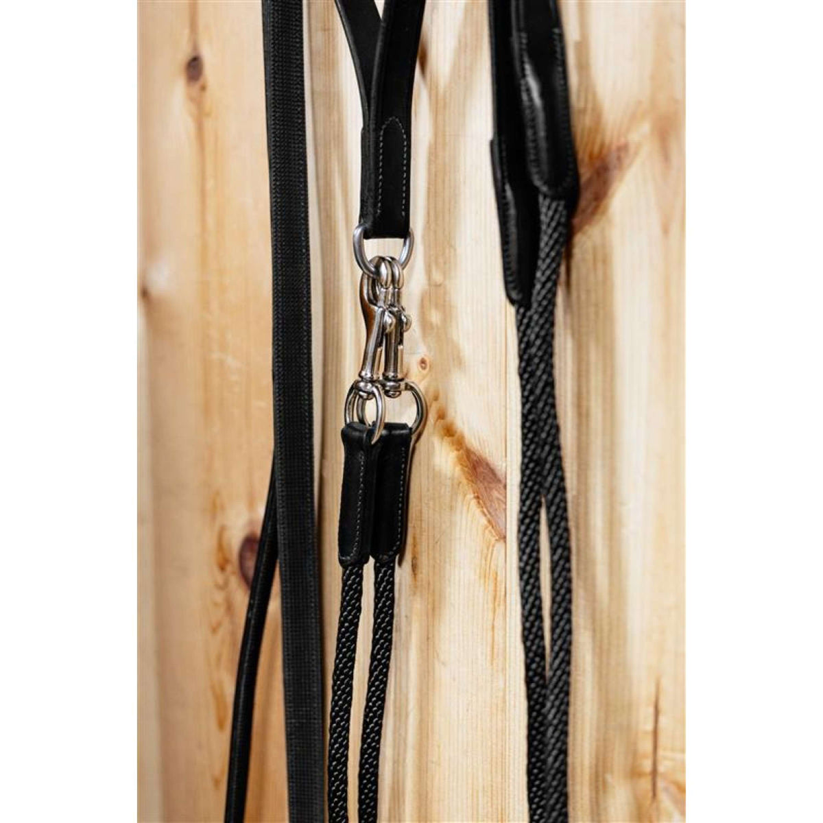 LeMieux Riendas Laterales Leather Negro