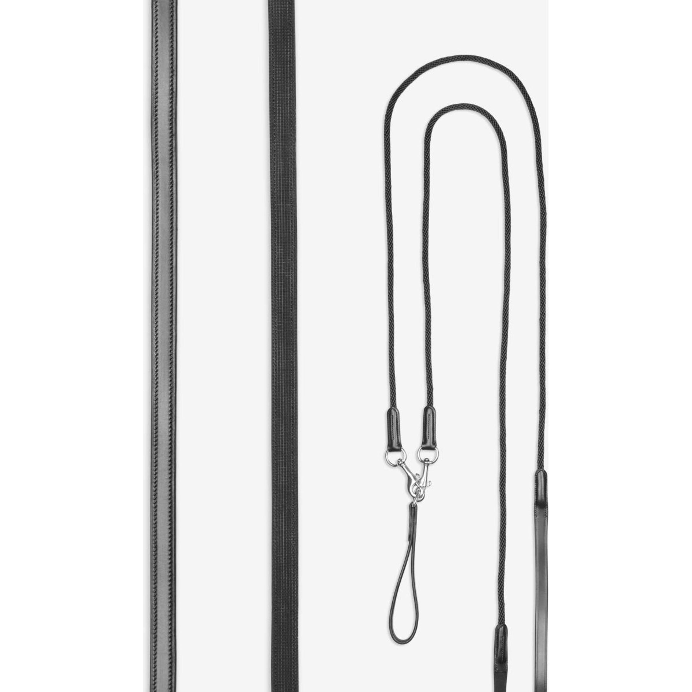 LeMieux Riendas Laterales Leather Negro