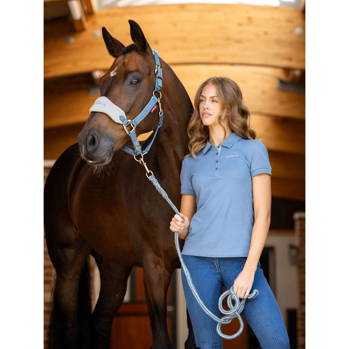 LeMieux Juego de Cabestro Vogue Ice Blue