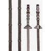LeMieux Riendas Soft Rubber with Stoppers Havana/Brass