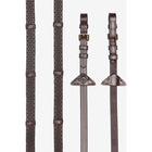 LeMieux Riendas Soft Rubber with Stoppers Havana/Brass