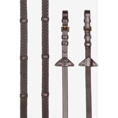 LeMieux Riendas Soft Rubber with Stoppers Havana/Brass