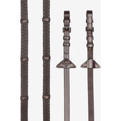 LeMieux Riendas Soft Rubber with Stoppers Havana/Plata