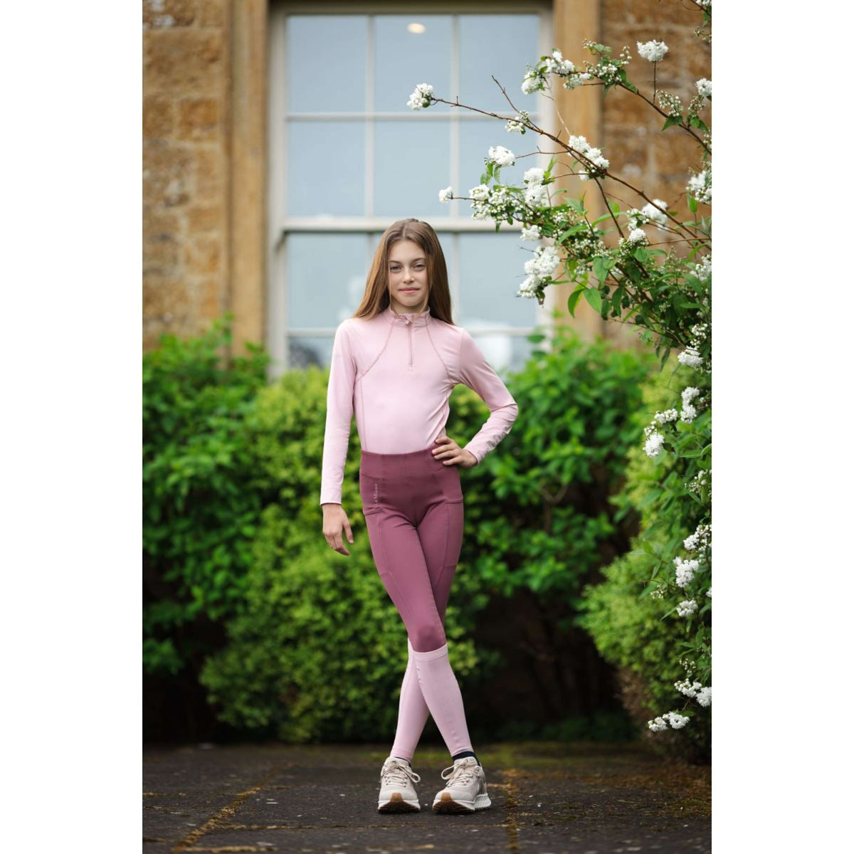 LeMieux Legging de Equitación Orla Niños Rosewood