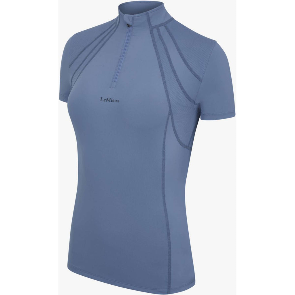LeMieux Baselayer Mia Mesh Mangas Cortas Azul hielo