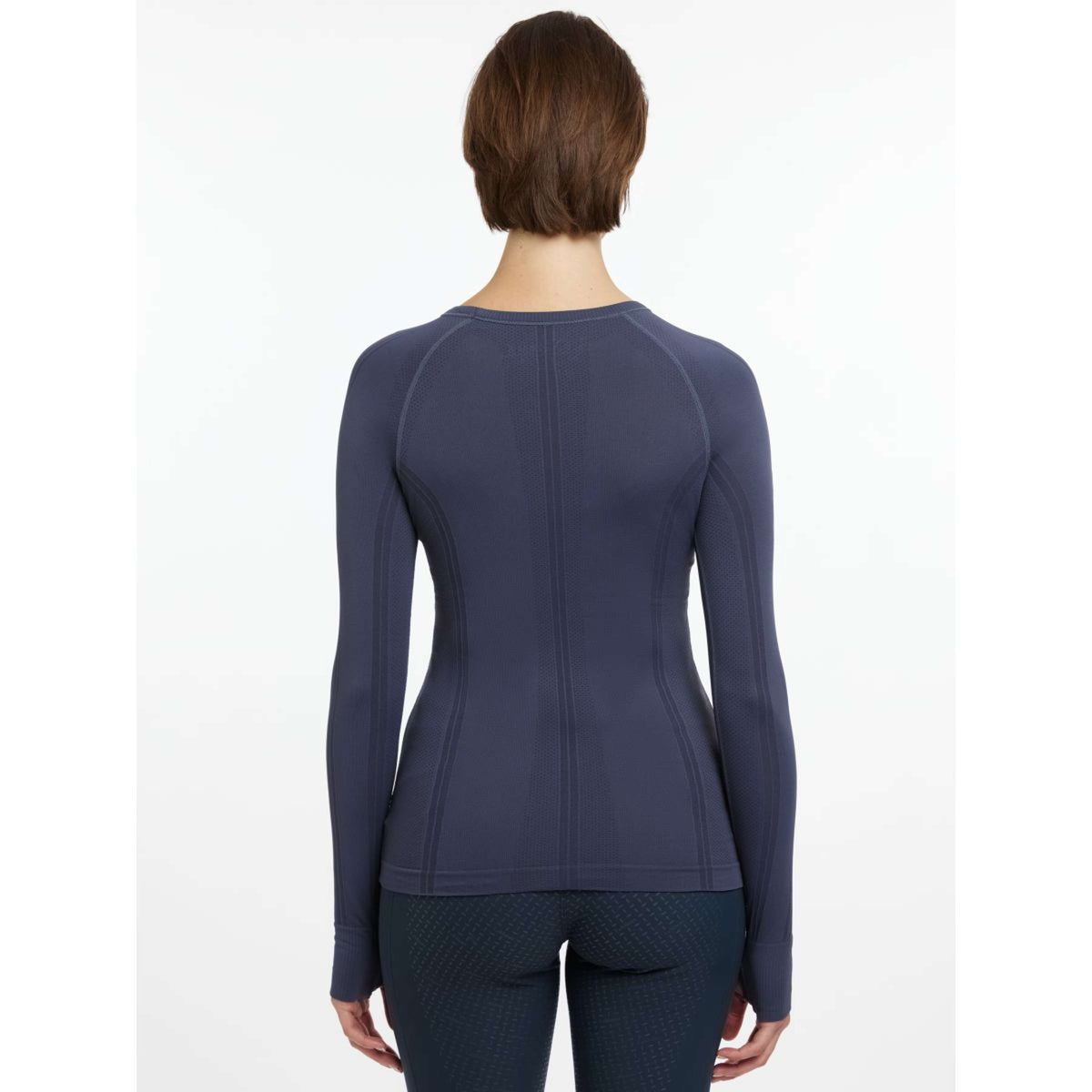 LeMieux Shirt Britney Seamless Mangas Largas Azul Crepuscular