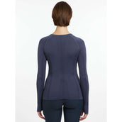 LeMieux Shirt Britney Seamless Mangas Largas Azul Crepuscular