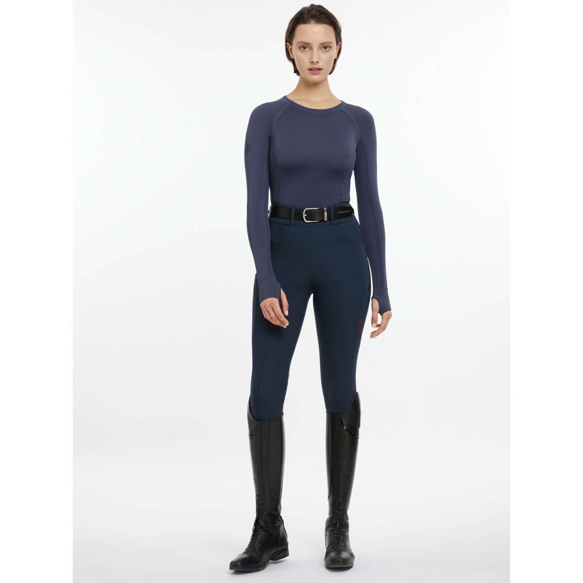 LeMieux Shirt Britney Seamless Mangas Largas Azul Crepuscular