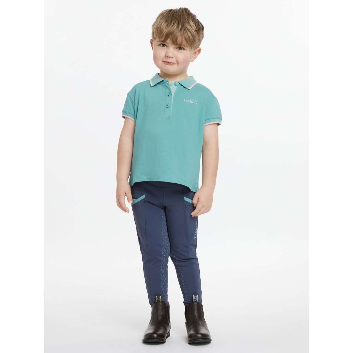 LeMieux Poloshirt SS25 Mini Niños Lagoon
