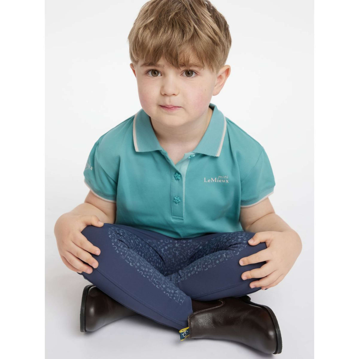 LeMieux Poloshirt SS25 Mini Niños Lagoon