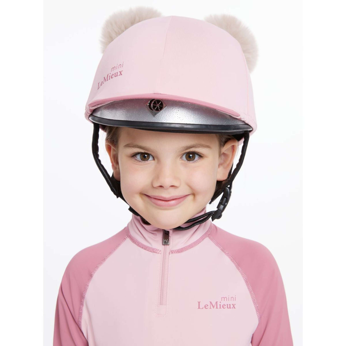 LeMieux Hat Silk Double Pom Niños Blossom