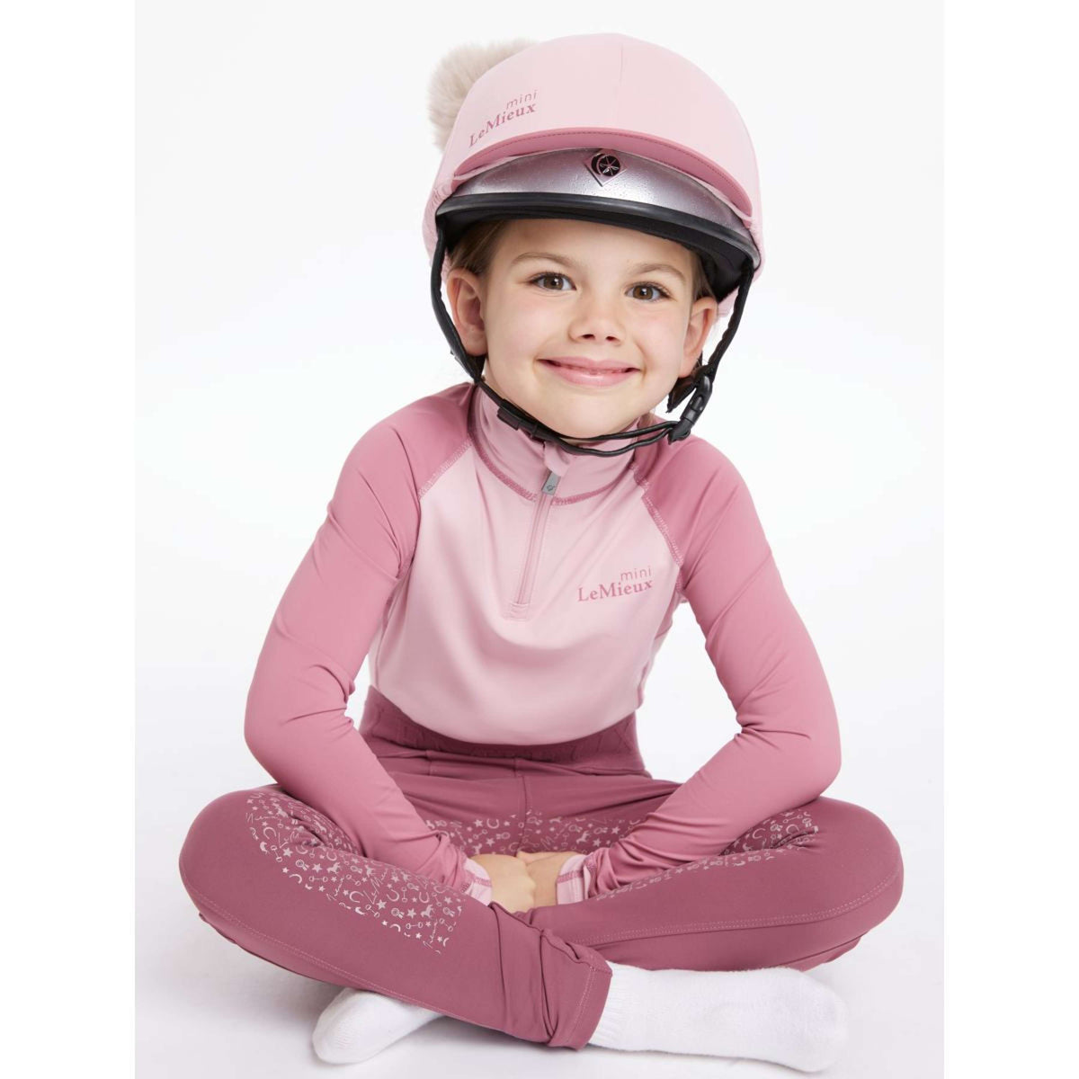 LeMieux Hat Silk Double Pom Niños Blossom