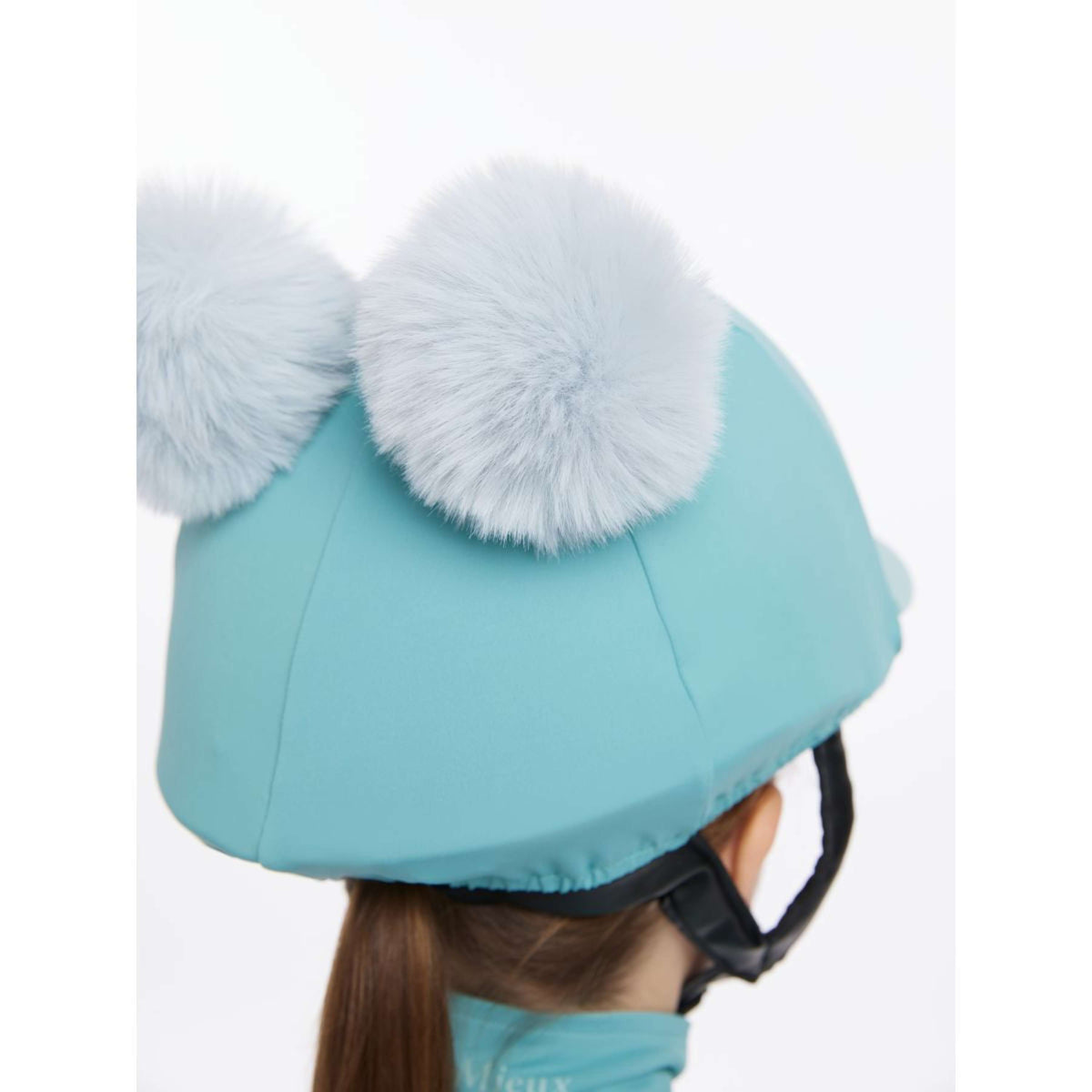 LeMieux Hat Silk Double Pom Niños Lagoon