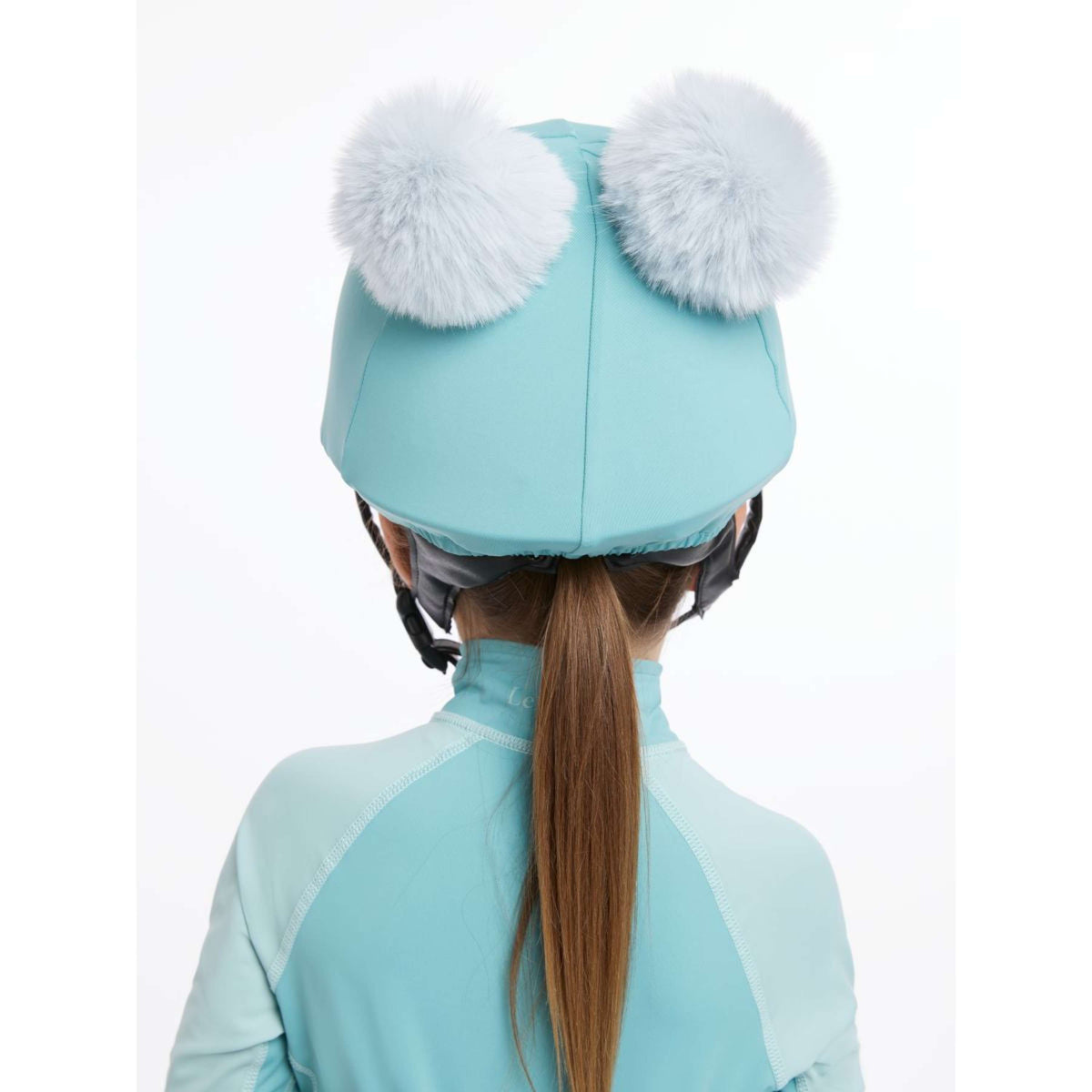 LeMieux Hat Silk Double Pom Niños Lagoon