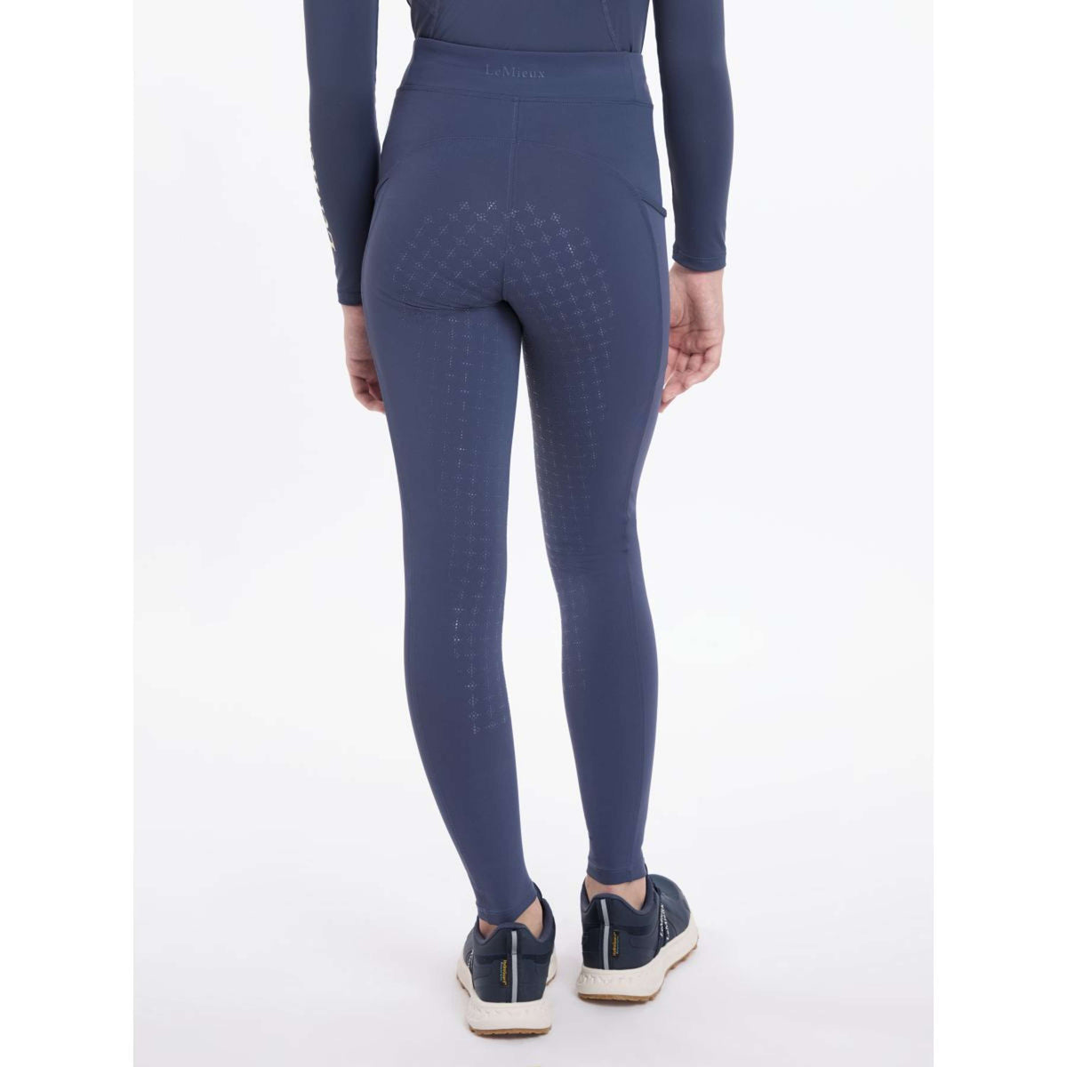 LeMieux Legging de Equitación Orla Niños Azul Crepuscular