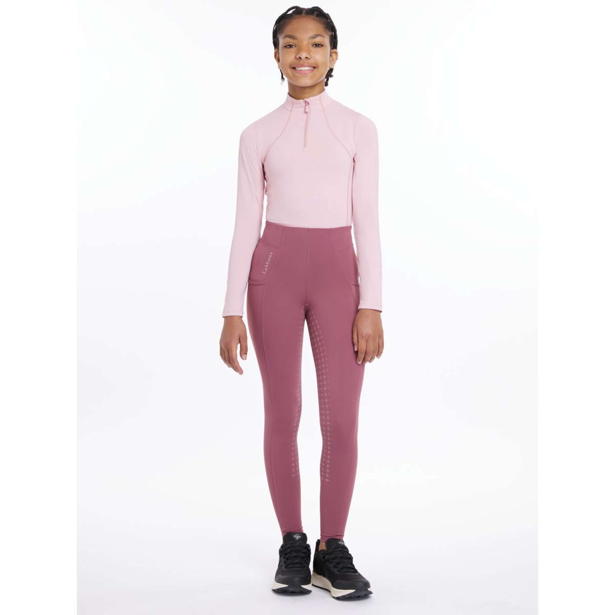 LeMieux Legging de Equitación Orla Niños Rosewood
