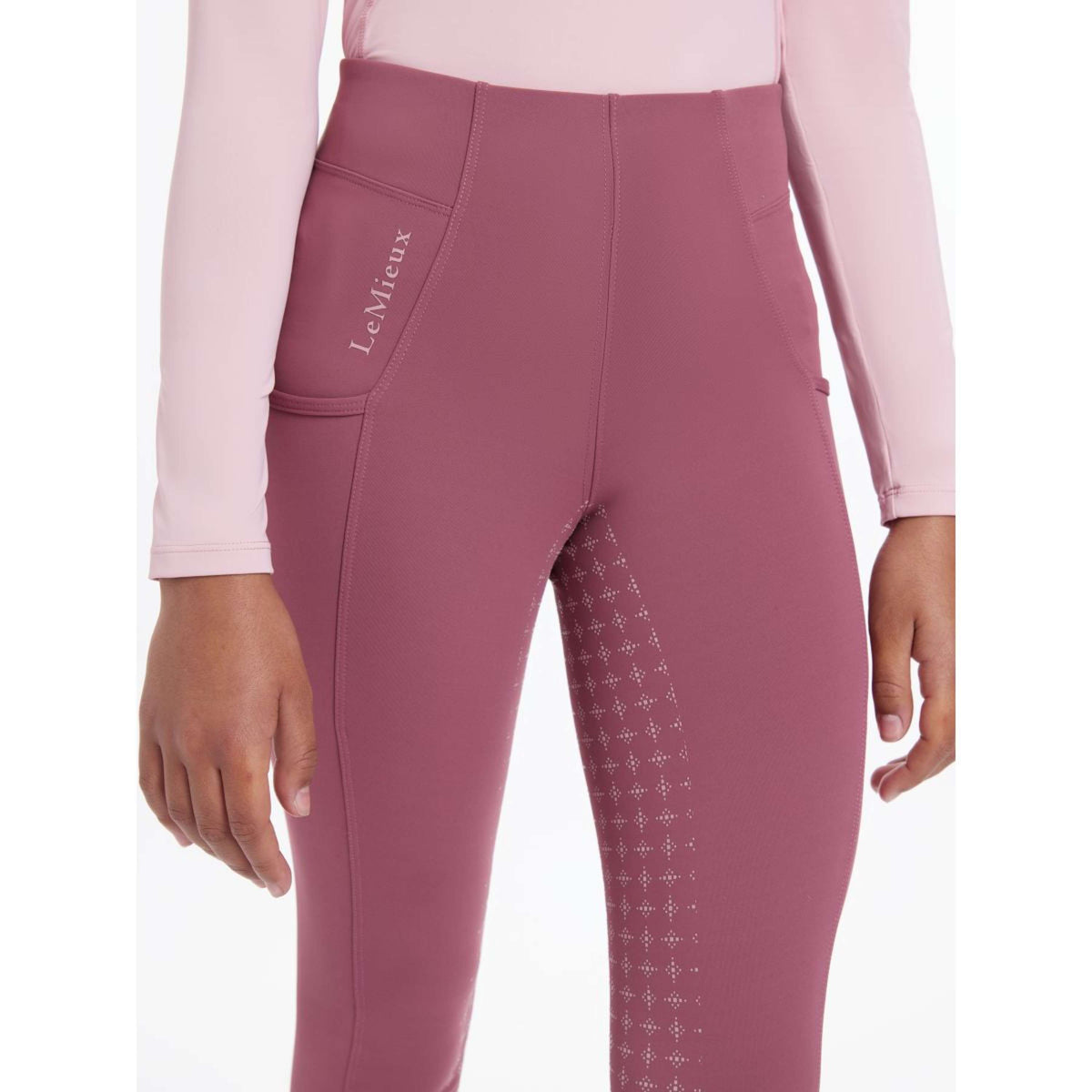 LeMieux Legging de Equitación Orla Niños Rosewood