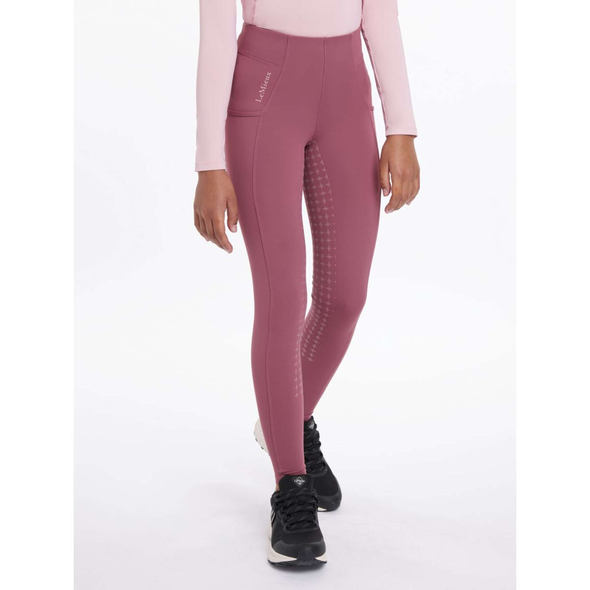 LeMieux Legging de Equitación Orla Niños Rosewood