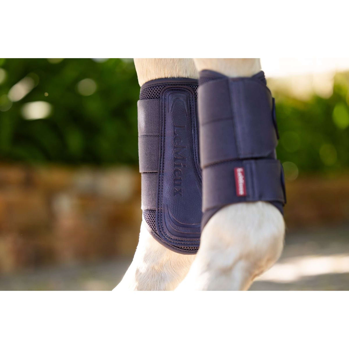 LeMieux Protectores de piernas Arika Mesh Brushing Azul Crepuscular