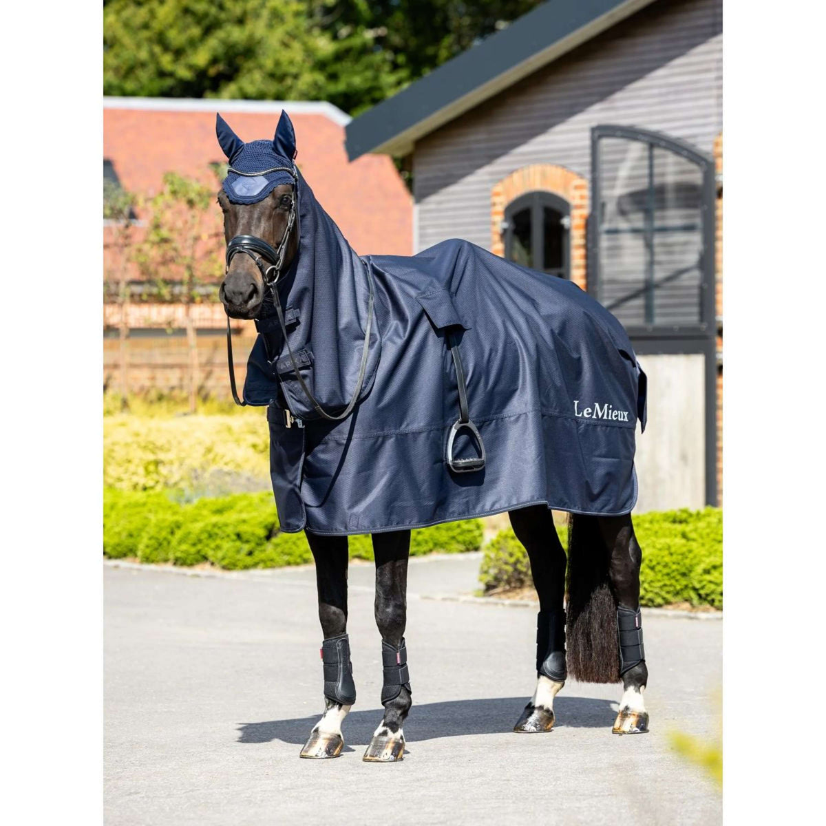 LeMieux Manta de ejercicio Rain Navy