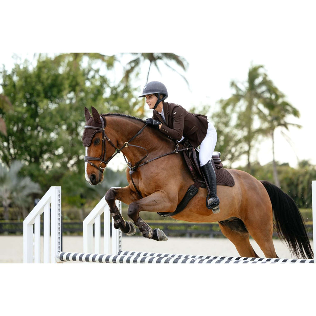 LeMieux Mantilla Brilliance Close Contact Square saltando Espresso