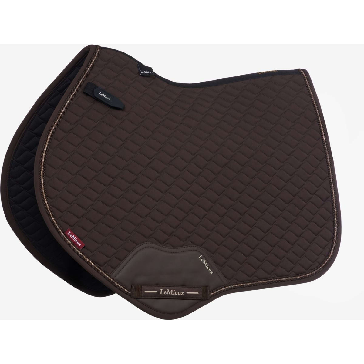 LeMieux Mantilla Brilliance Close Contact Square saltando Espresso