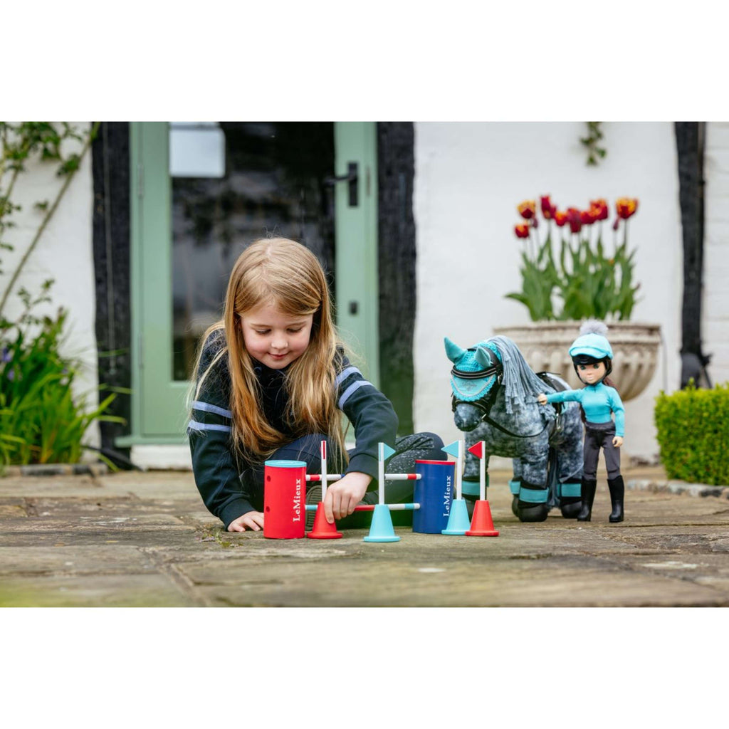 LeMieux Toy Pony Course Builder Set Rojo/Azul