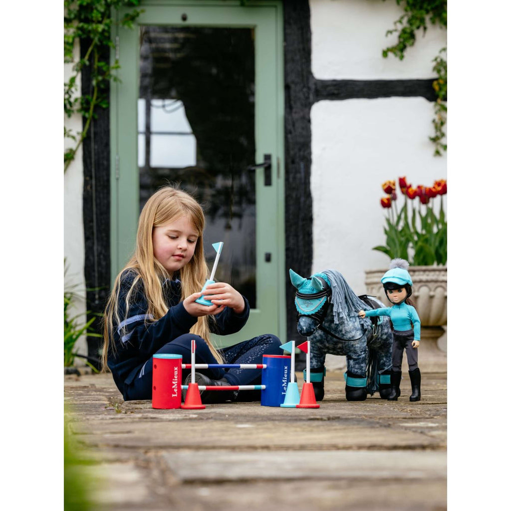 LeMieux Toy Pony Course Builder Set Rojo/Azul