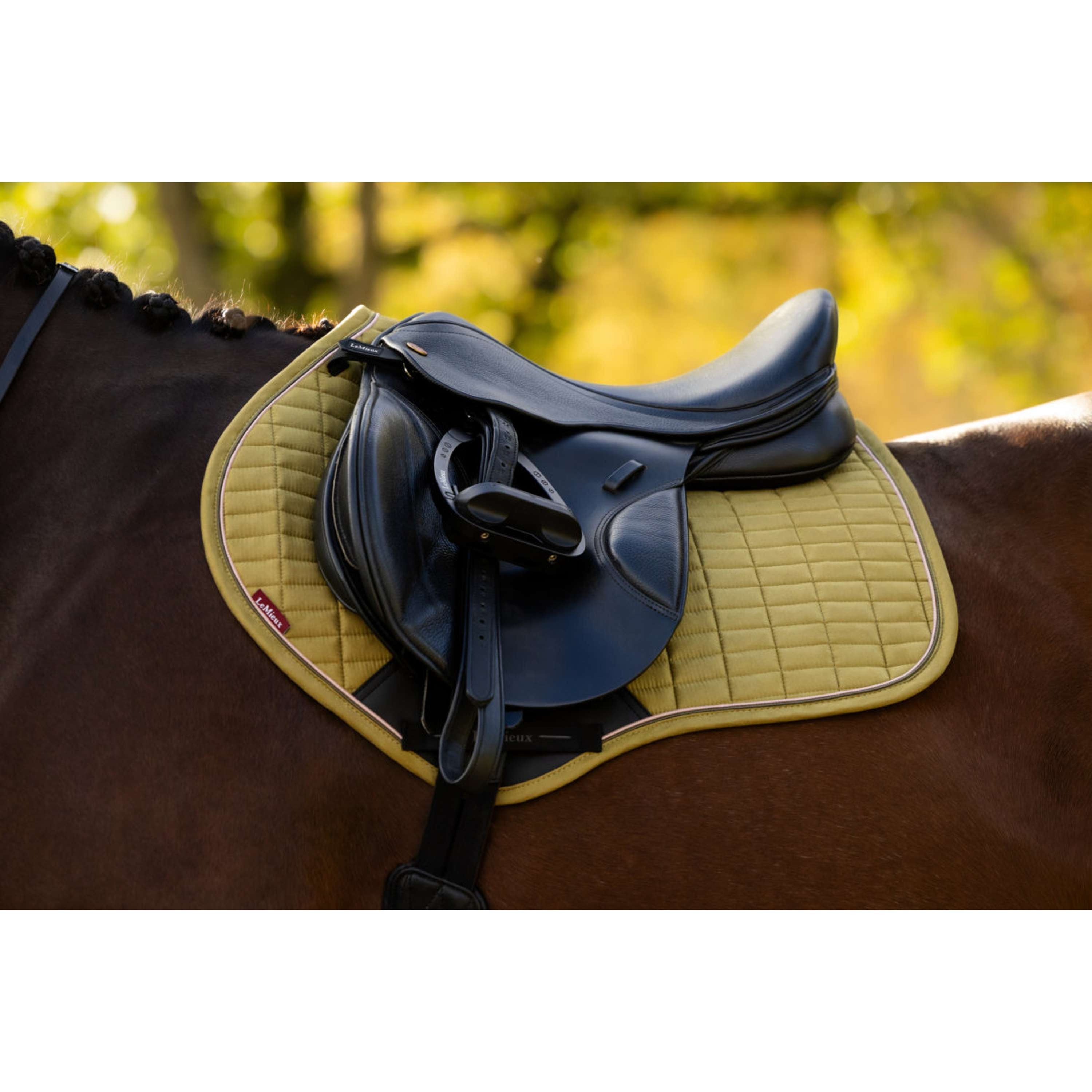 LeMieux Mantilla Suede Close Contact Square Saltando Gooseberry