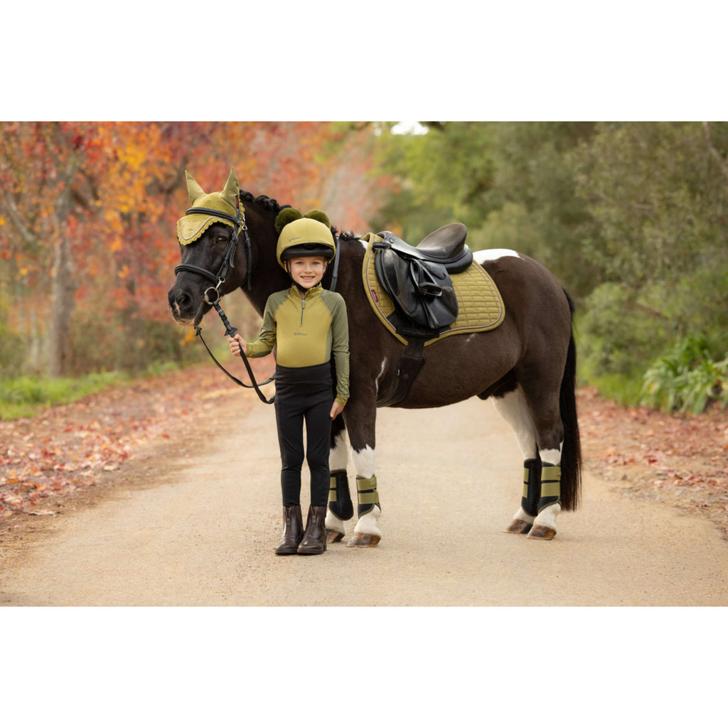 LeMieux Mantilla Suede Close Contact Square Saltando Gooseberry