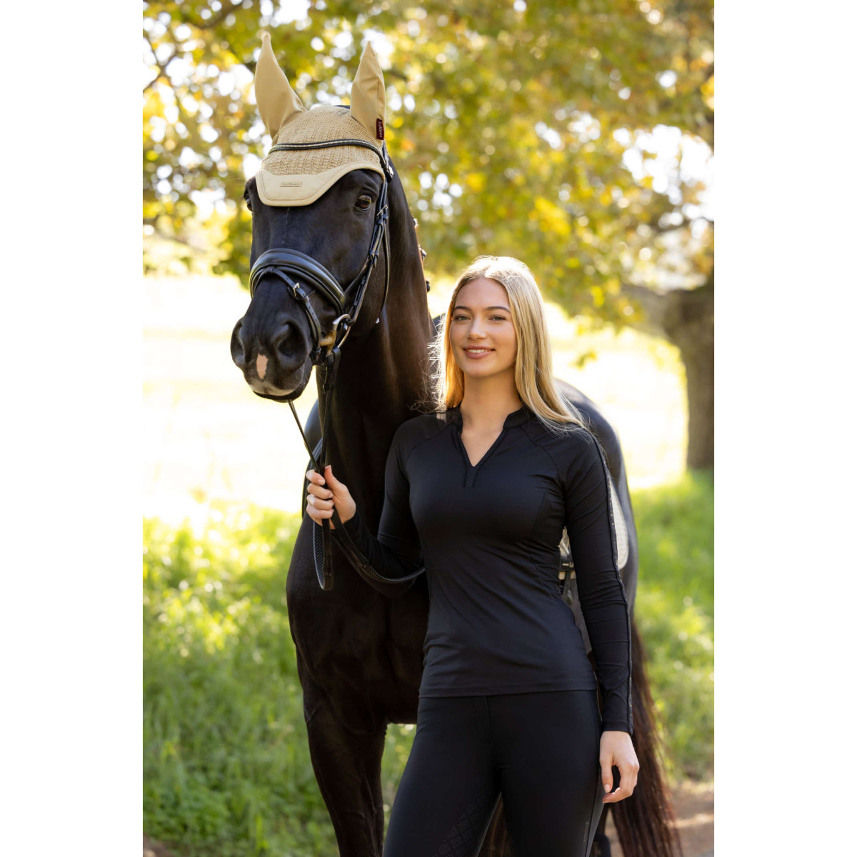 LeMieux Baselayer Lisa Mangas Largas Negro