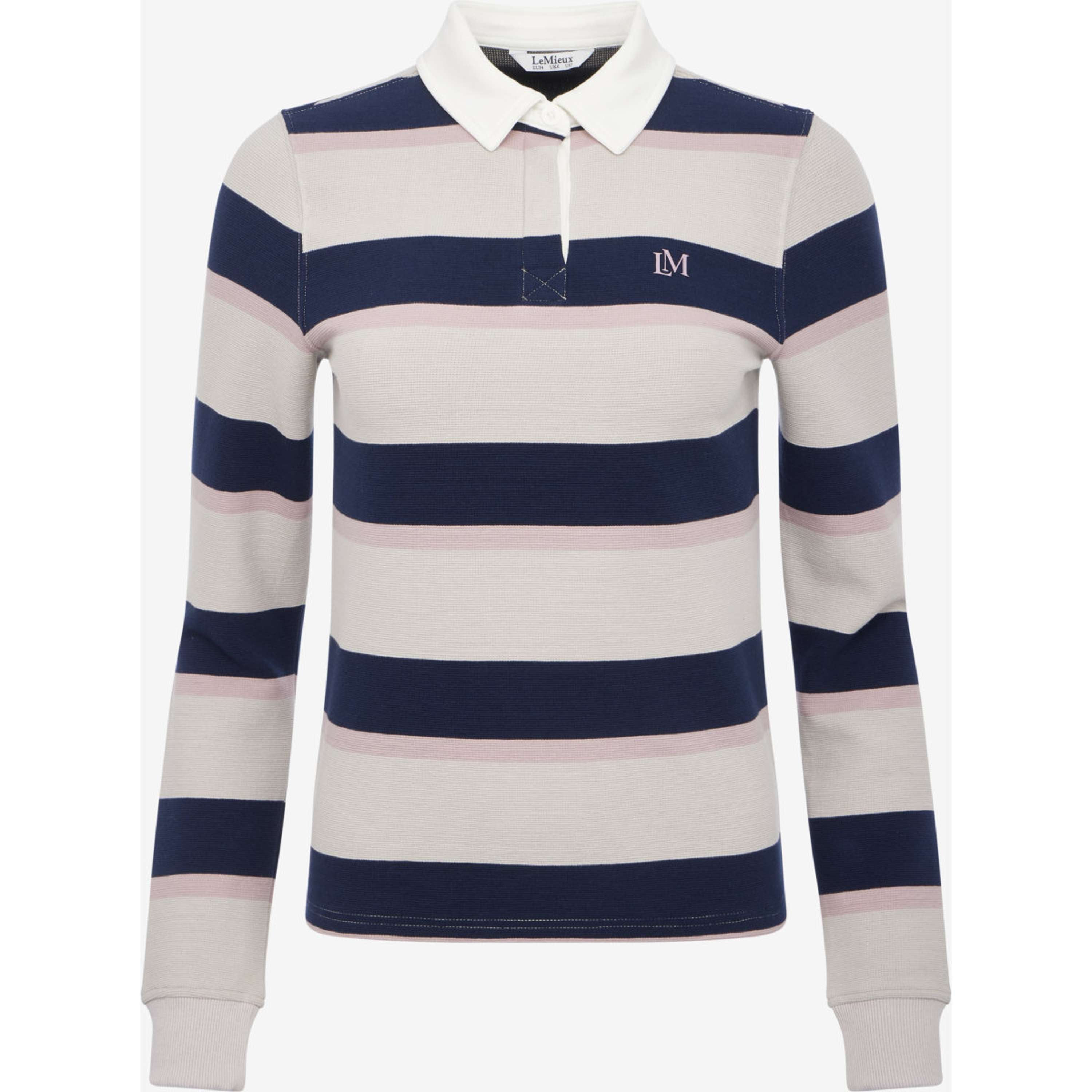 LeMieux Camiseta Sloane Stripe Rugby Piedra