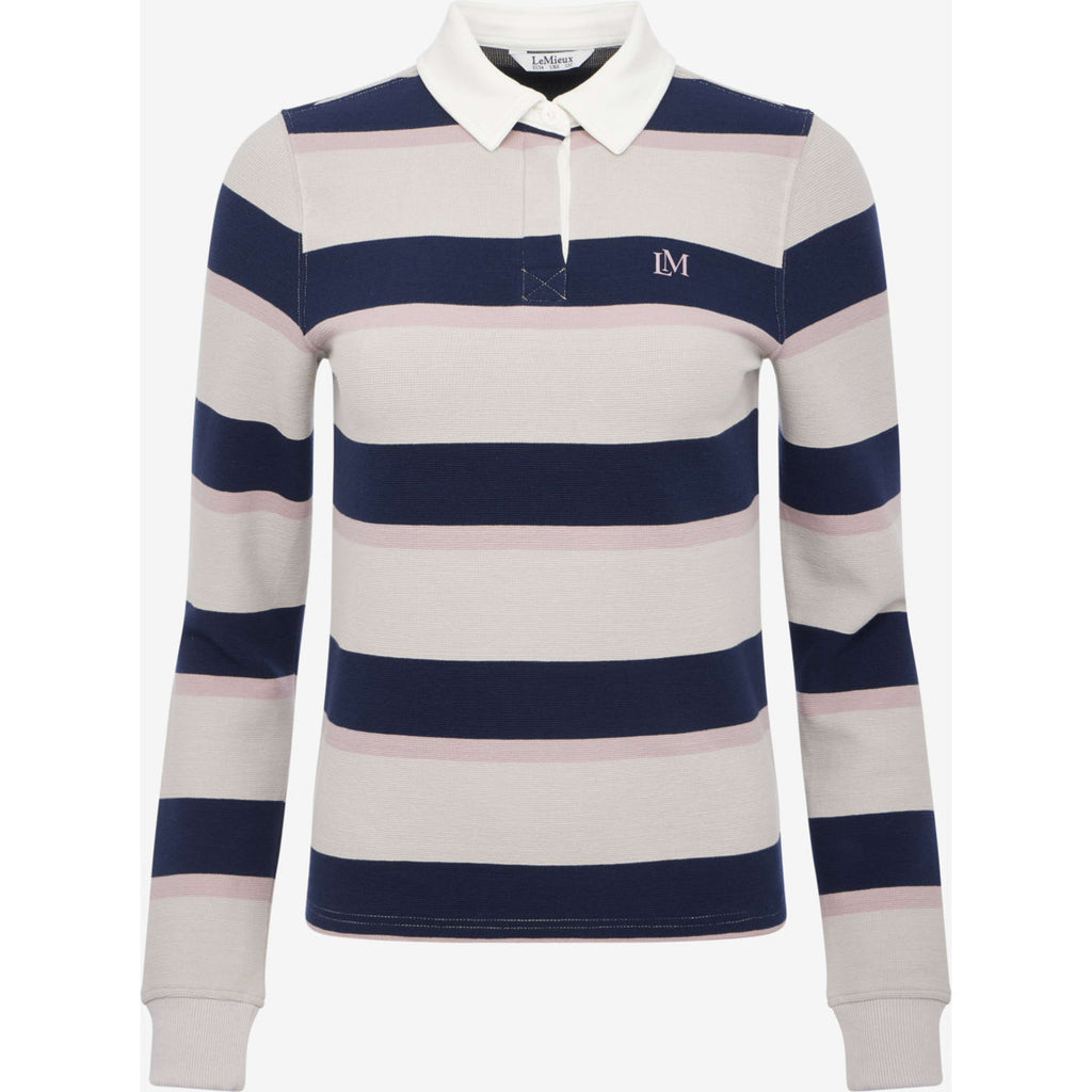 LeMieux Camiseta Sloane Stripe Rugby Piedra