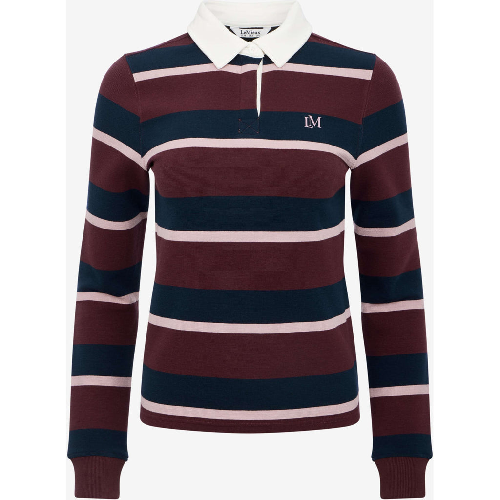 LeMieux Camiseta Sloane Stripe Rugby Bramble