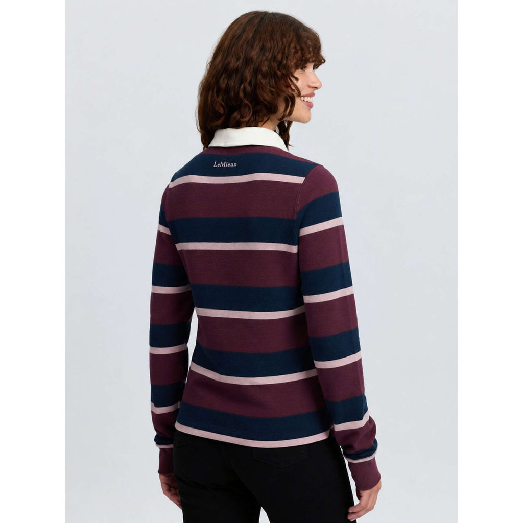 LeMieux Camiseta Sloane Stripe Rugby Bramble