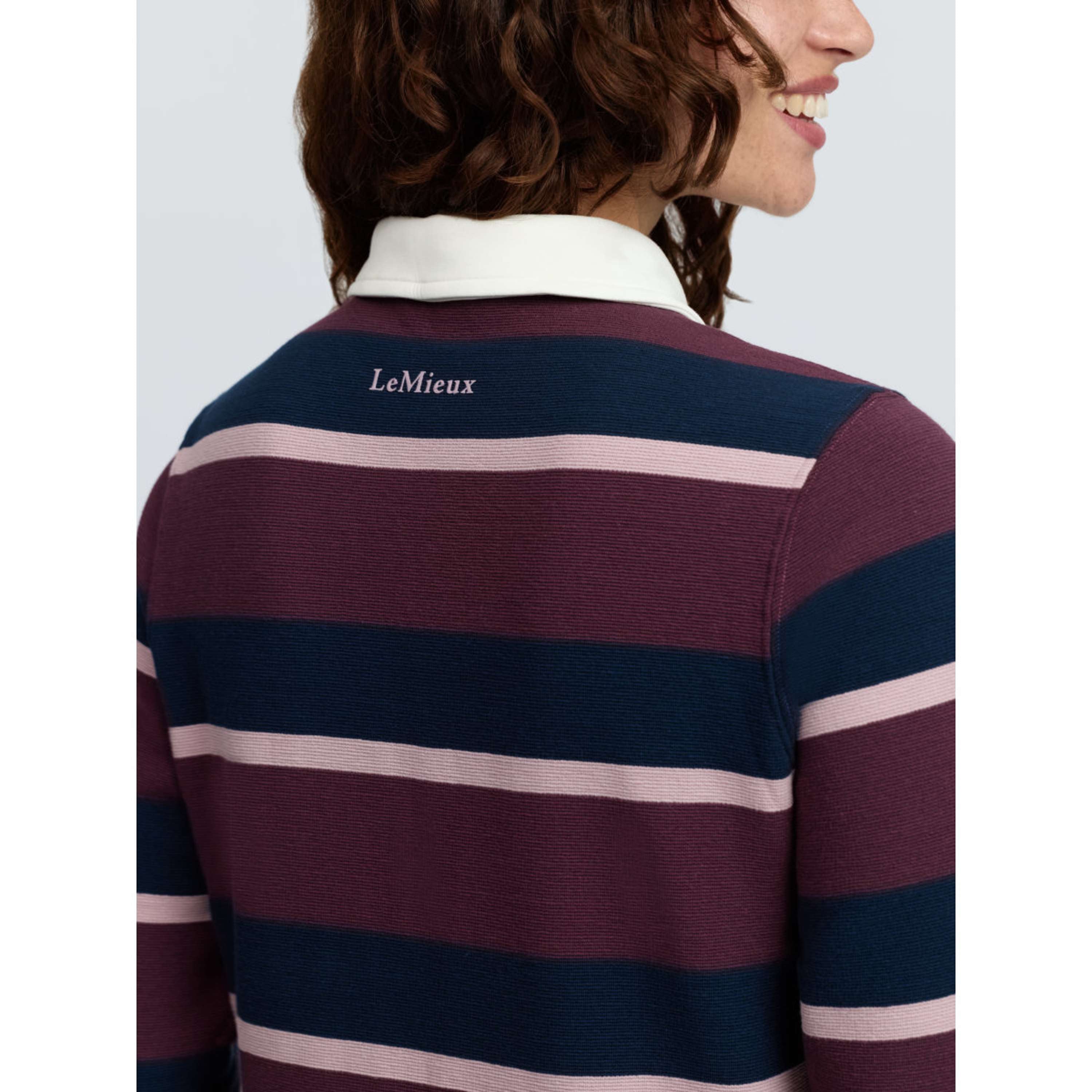 LeMieux Camiseta Sloane Stripe Rugby Bramble