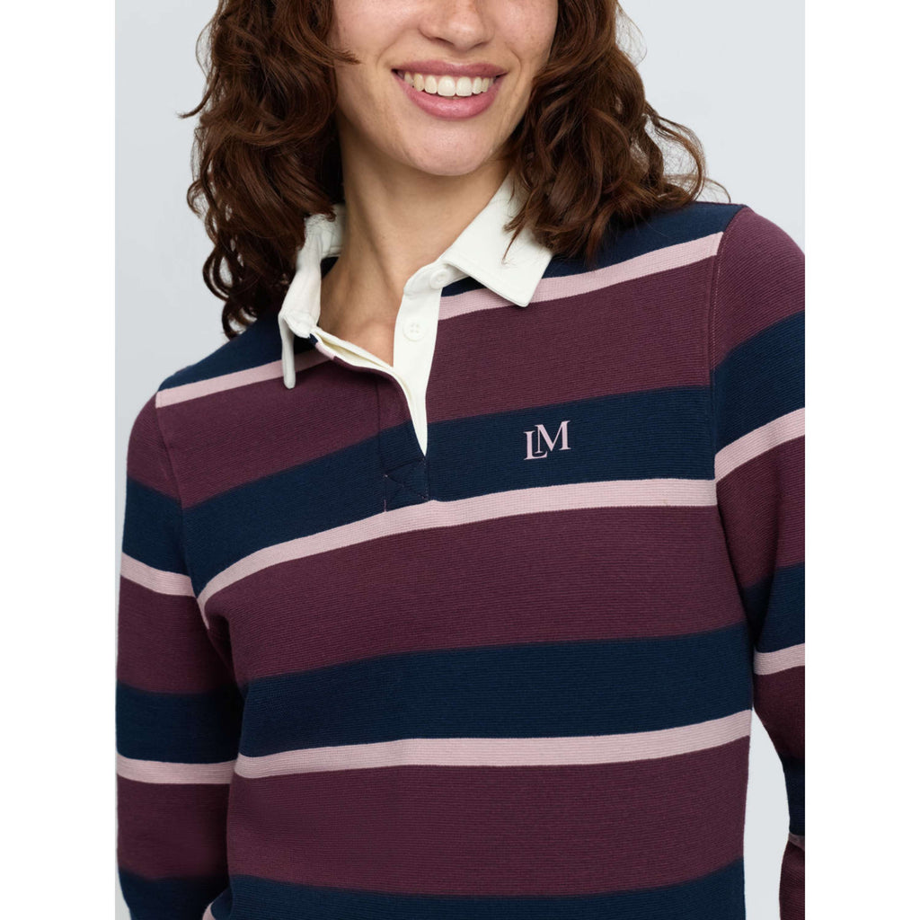 LeMieux Camiseta Sloane Stripe Rugby Bramble