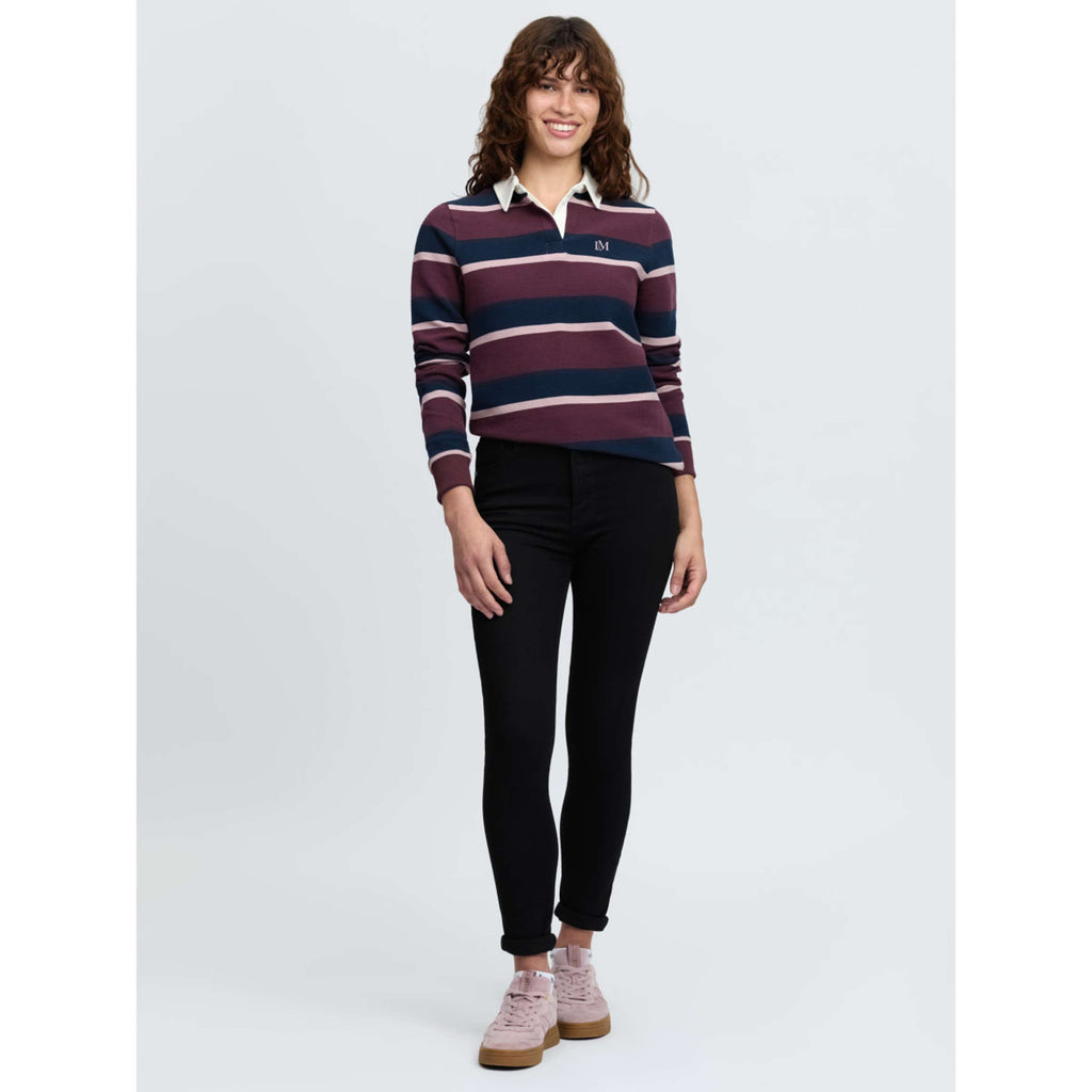LeMieux Camiseta Sloane Stripe Rugby Bramble