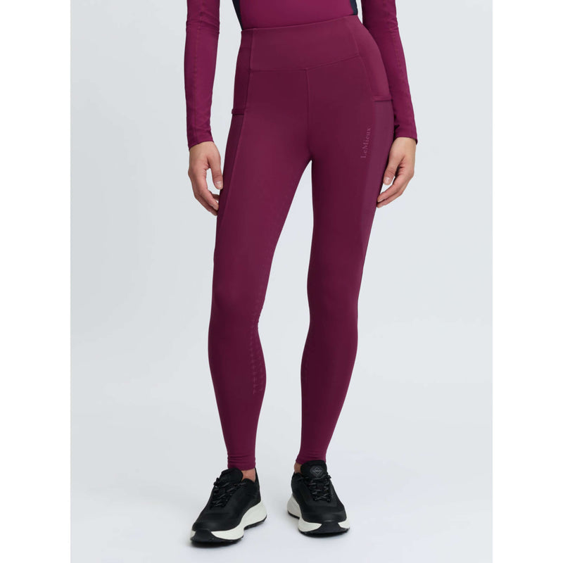 LeMieux Legging de Equitación Naomi Full Grip Blackberry