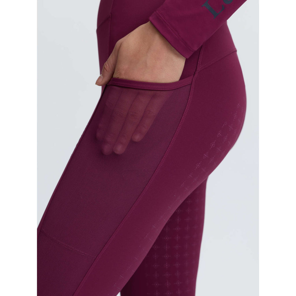 LeMieux Legging de Equitación Naomi Full Grip Blackberry