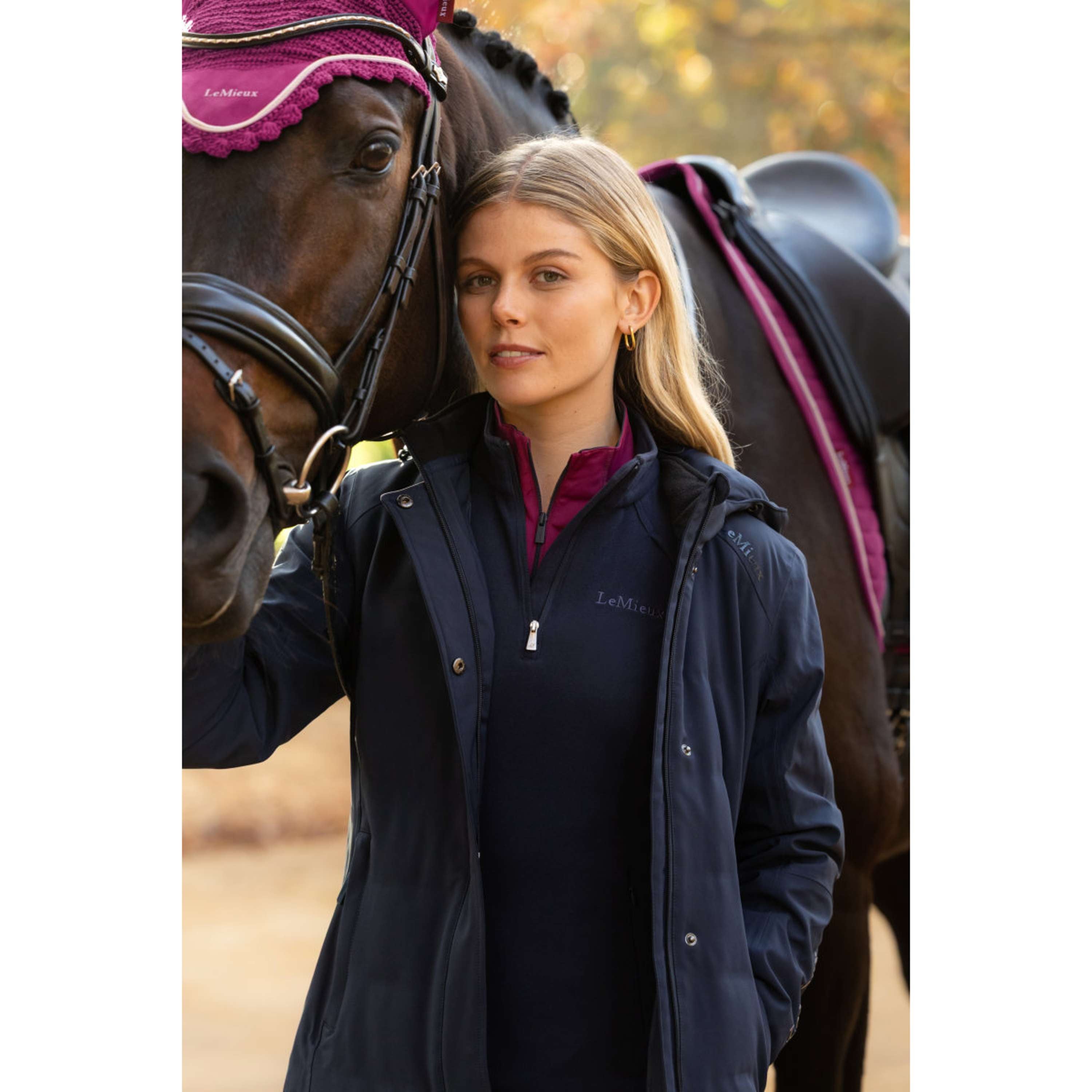 LeMieux Abrigo Largo Erin Waterproof Padded Navy