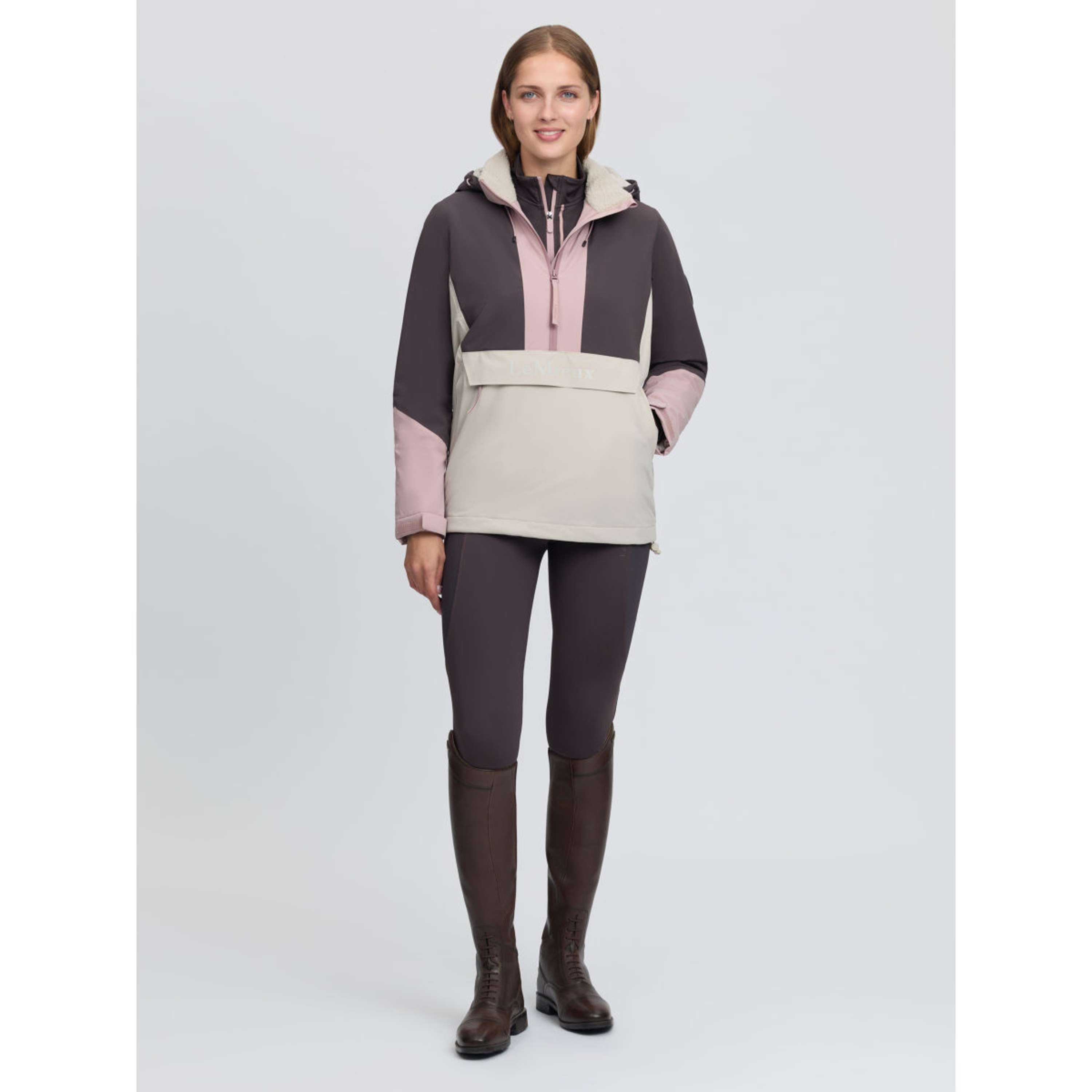 LeMieux Chaqueta Phoebe Half Zip Waterproof Anorak Wild Rose