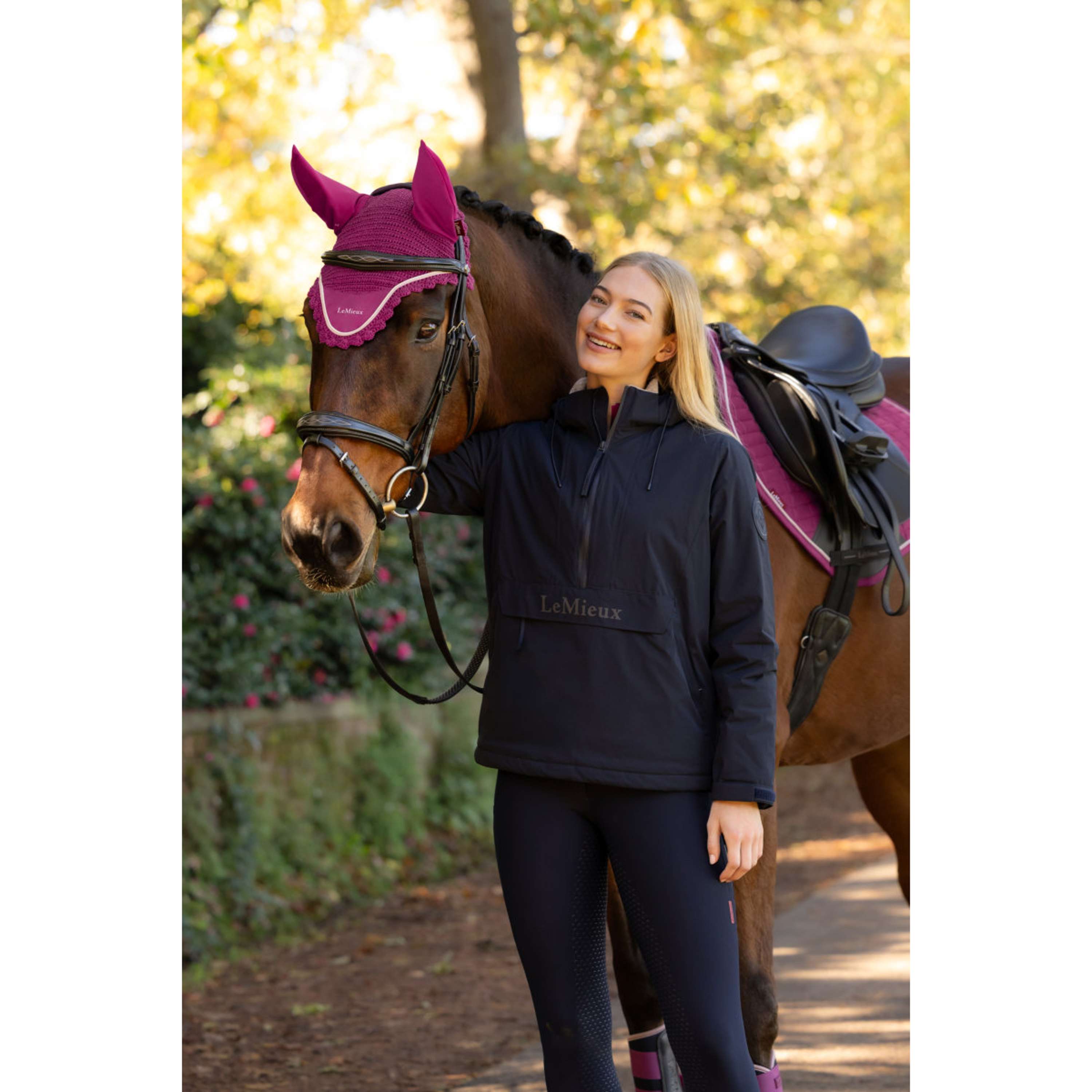 LeMieux Chaqueta Phoebe Half Zip Waterproof Anorak Navy