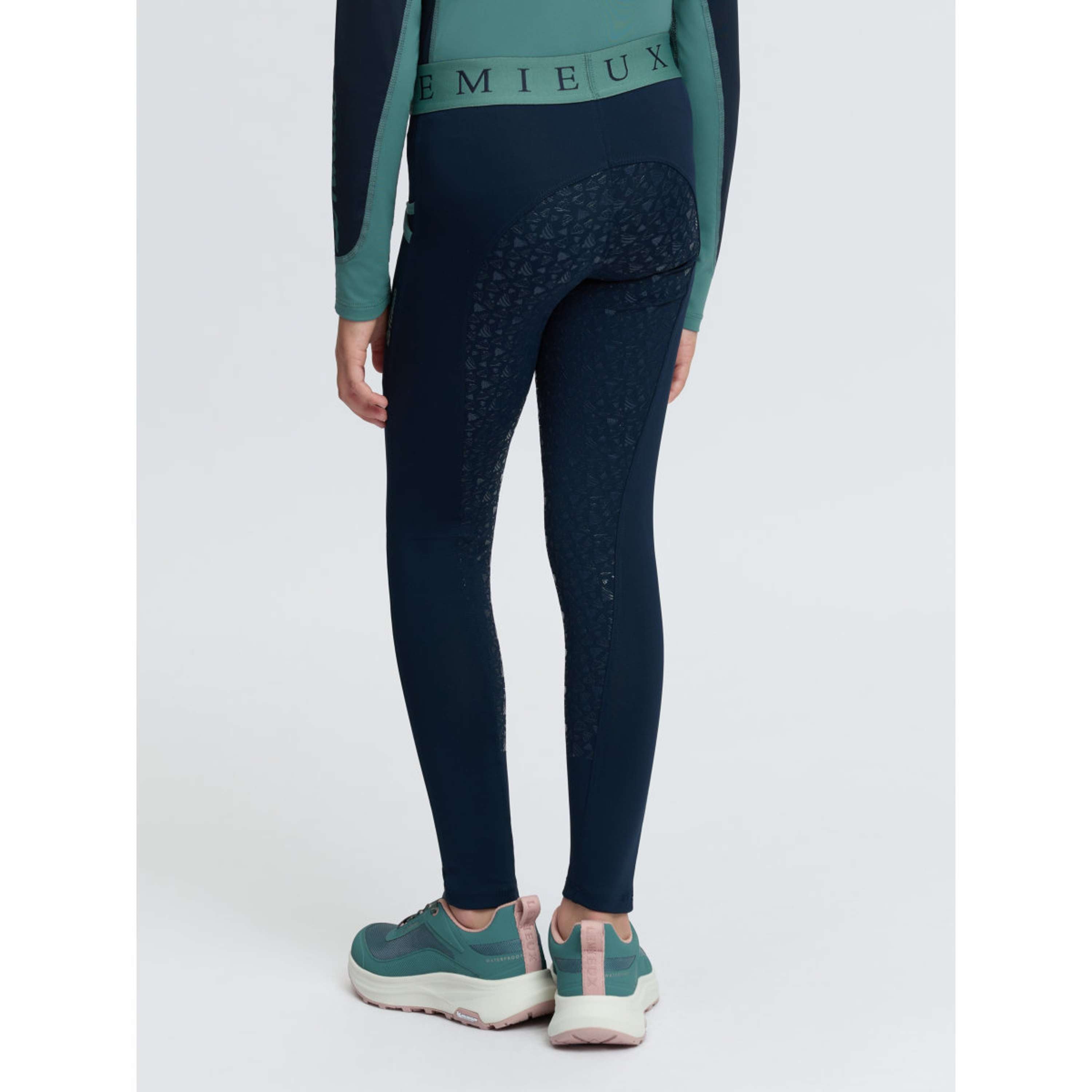 LeMieux Legging de Equitación Kids Full Grip Navy/Aloe