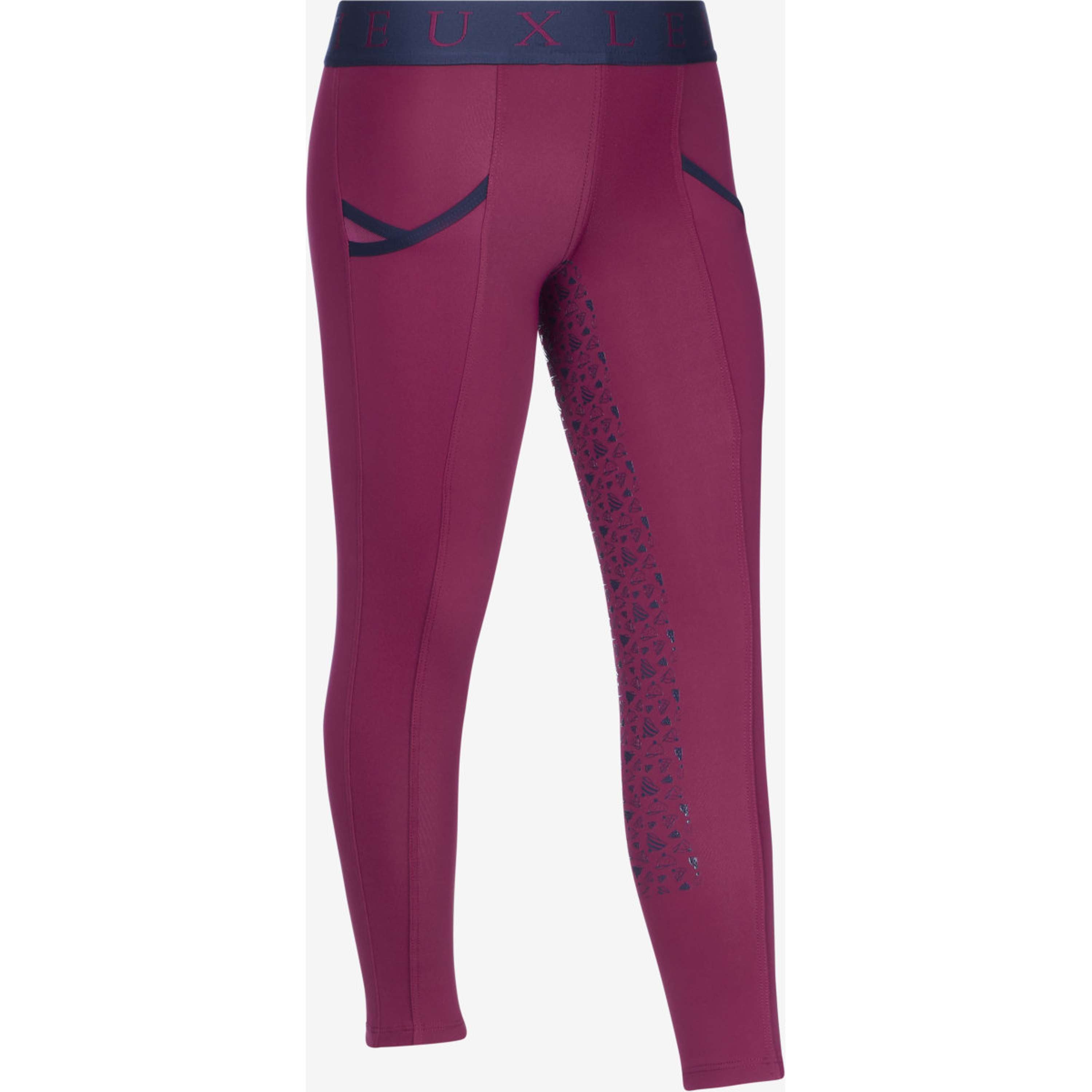 LeMieux Legging de Equitación Kids Full Grip Blackberry