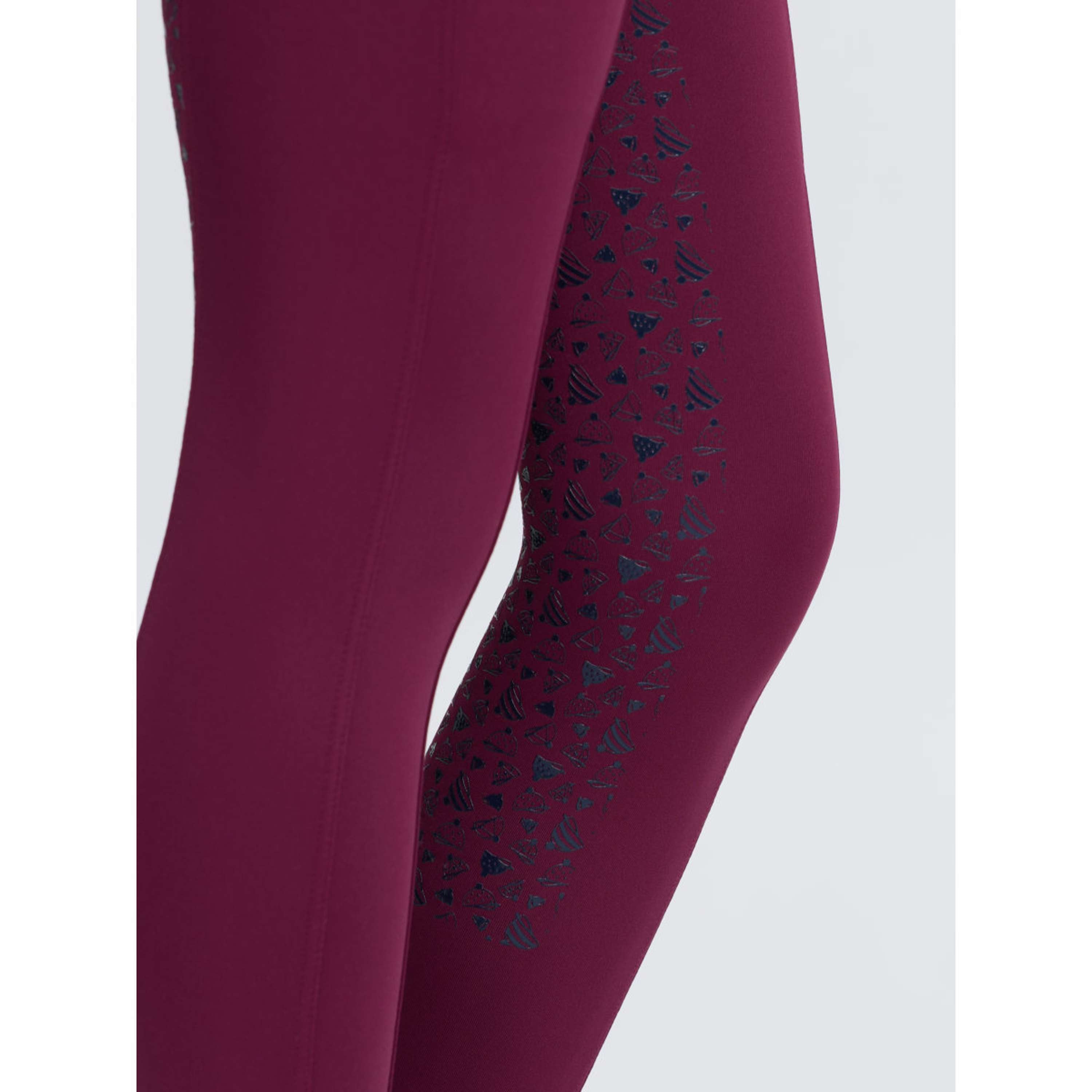 LeMieux Legging de Equitación Kids Full Grip Blackberry