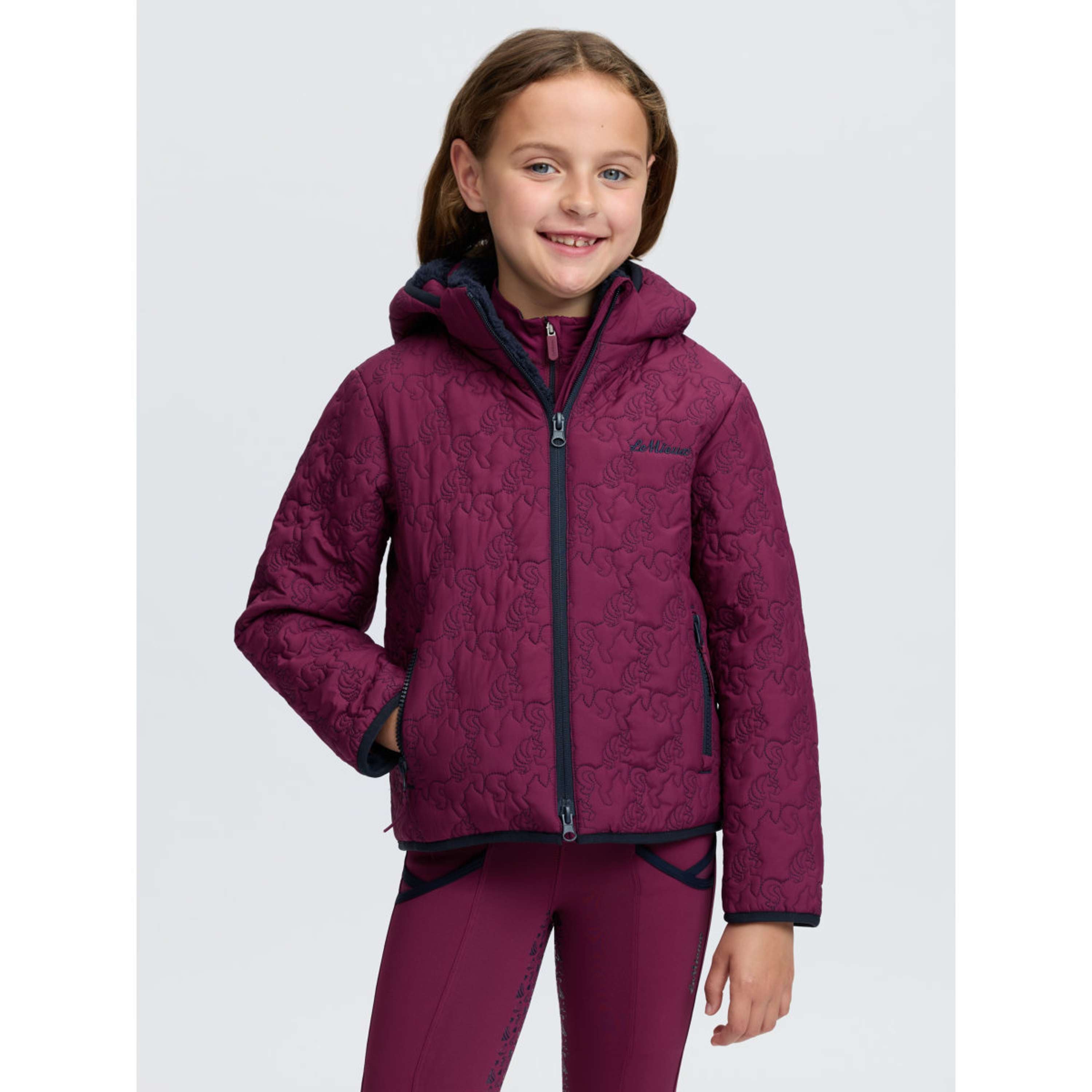 LeMieux Chaqueta Lola Quilted Kids Blackberry