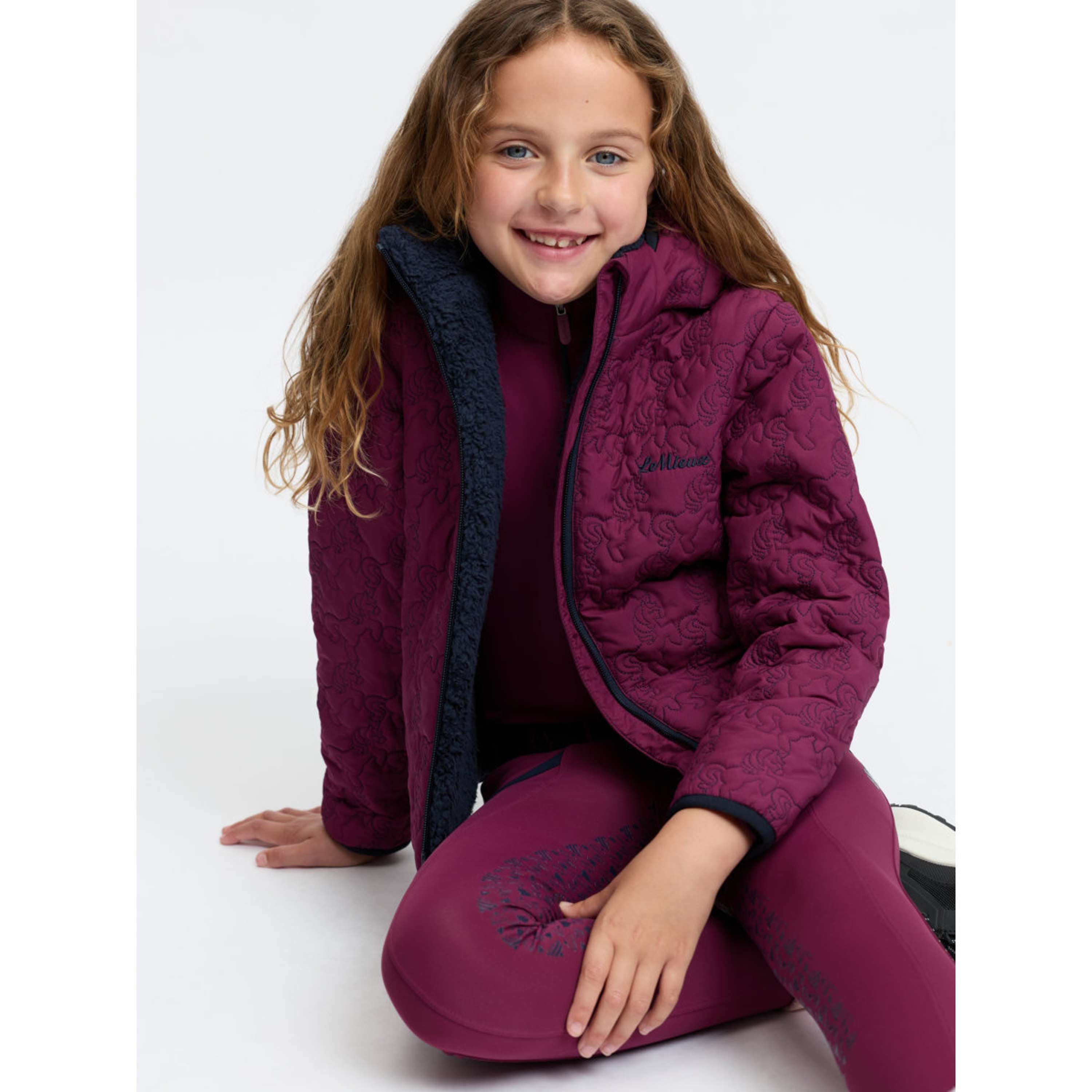 LeMieux Chaqueta Lola Quilted Kids Blackberry
