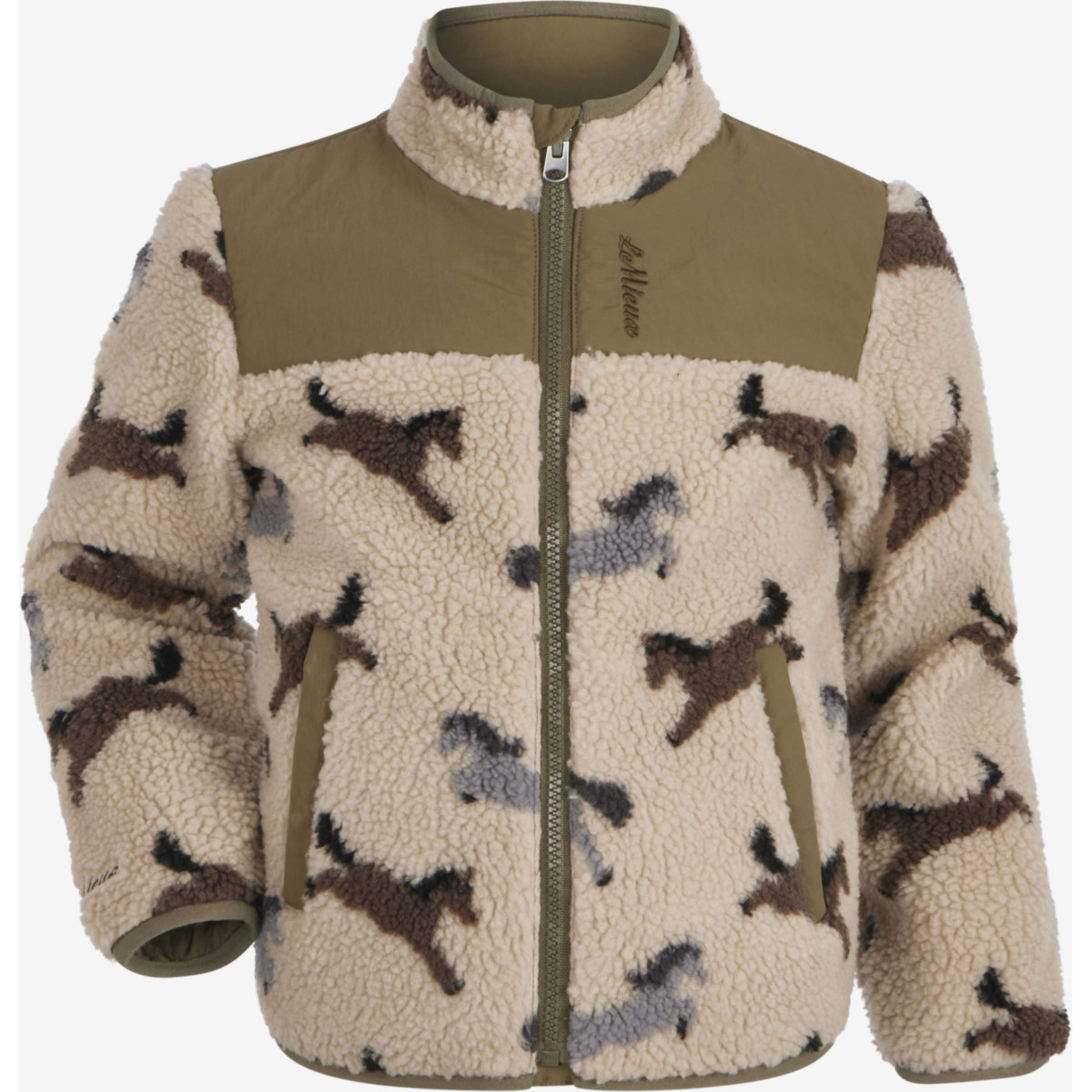 LeMieux Sudadera con capucha y cremallera Theo Pony Fleece Kids Willow Green
