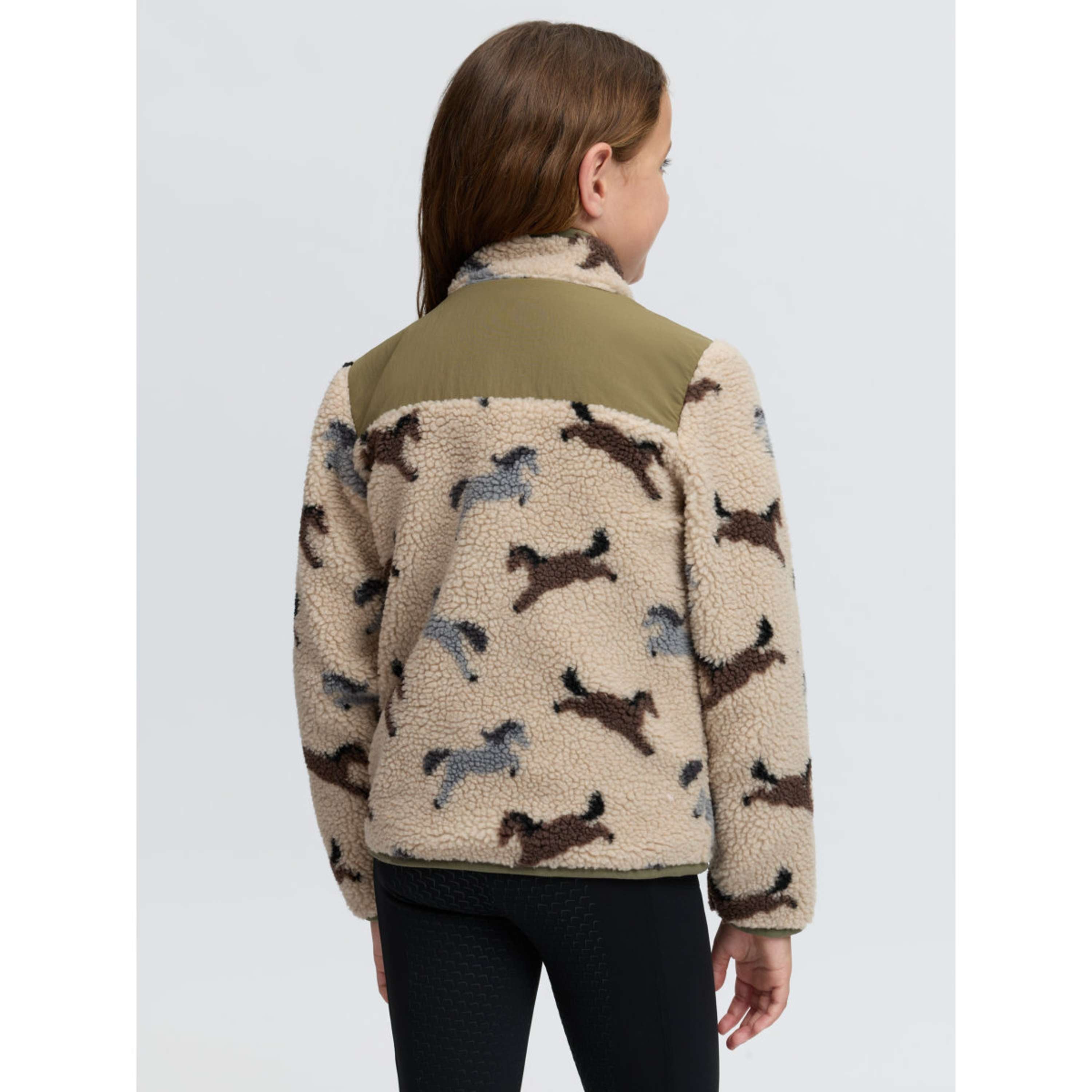 LeMieux Sudadera con capucha y cremallera Theo Pony Fleece Kids Willow Green